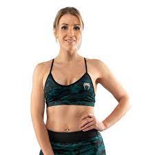 Defender Sports Bra-Black/Green